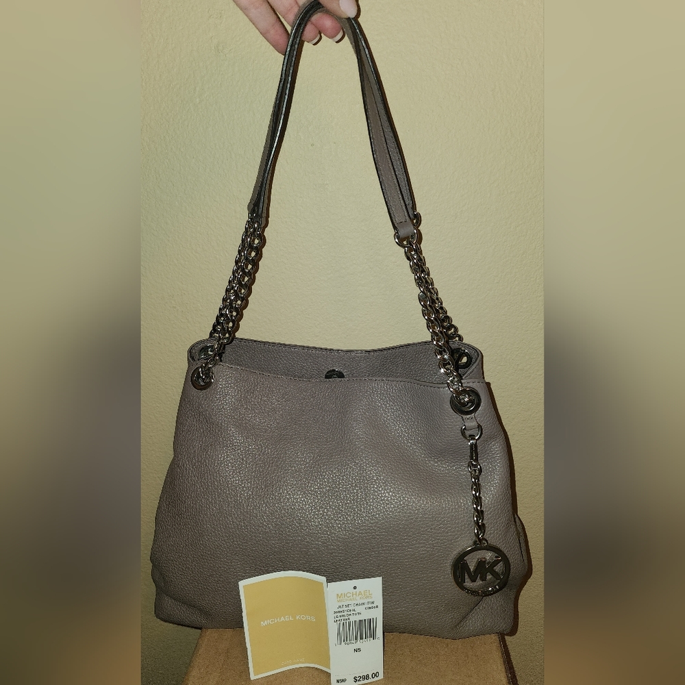 Michael Kors Jet Set Chain Leather shoulder tote